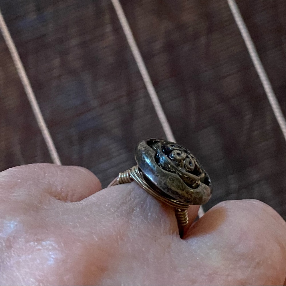 Antique Button Ring